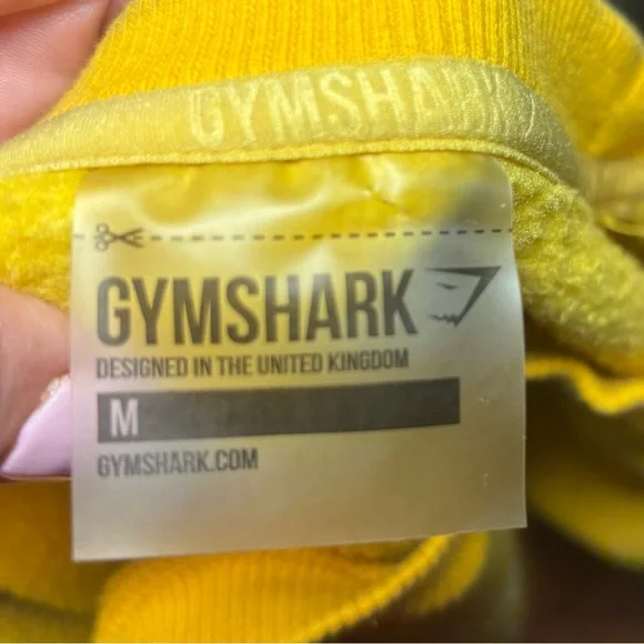 Gymshark Women's Yellow Cropped Sweater Size Medium Athletic Outdoors - Picture 7 of 7